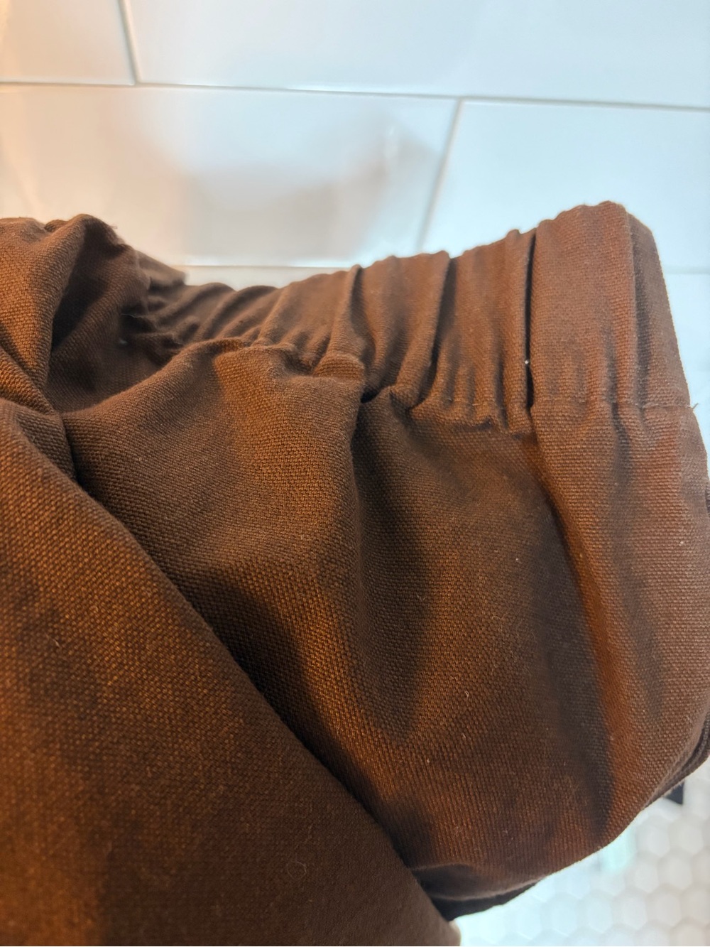Elizabeth Suzann Umber Cotton Canvas Wide-Leg Pants L - Picture 7 of 7